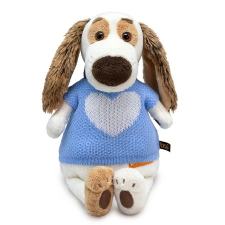 Soft toy "Bartolome", in a vest with a heart ", 27 cm