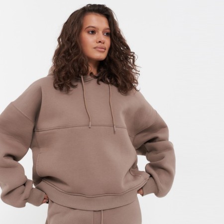Women's costume (sweatshirt/trousers) is launched, brown color, rr m (44-46)-2