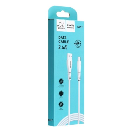 ONE Depot S01T, Type -C - USB, 2.4 A, 1 m, white cable-5