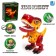 Dinosaurus “Dinobot” IQ Bot, interactive: reacts to touch, sound, light, metal, batteries, yellow
