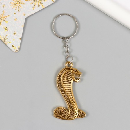 Metal keychain "Danger Cobra" mix 5.5x2.5 cm-3