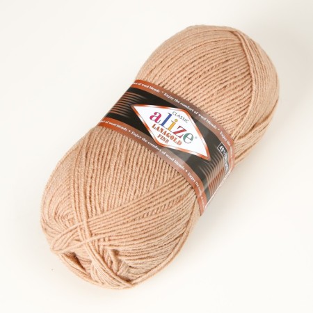 Yarn "Lanagold fine" 49% wool, 51% acrylic 390m/100g (05 beige)-1
