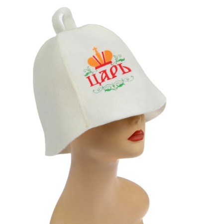 Hat for a bath with embroidery "Tsar"-1