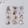 Stickers for creativity "Striped cats and lilac flowers" set of 6 sheets 18x6 cm