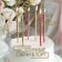 Candles in the cake "Royce", 6 pcs, tall, 13 cm, burgundy and gold