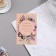 Postcard "On Birthday!" Congrev, embossing, flowers wreath