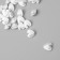 Beads for creativity plastic "Heart in the Heart" white-silver set 20 g 1.1x1.1x0.7 cm 10428