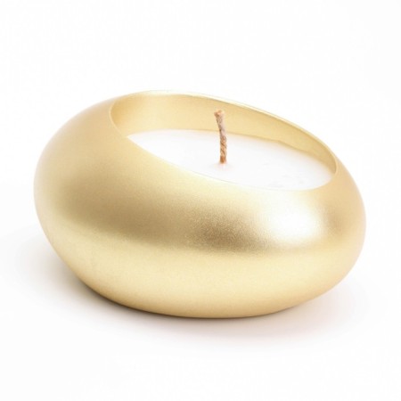 Candle "Drop" in the candlestick of gypsum, 14.5x10x6.5 cm, gold-1