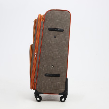 Big suitcase 28 ", a lightning department, code castle, 3 wheels, 2 outer pockets, beige color-2