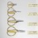 Scissors for needlework, mowed blade, 3.5 ", 8.5 cm, gold color