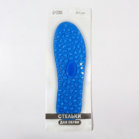 Insoles (silicone, polyester) University 41-45 rub 28cm (pair) gray/blue package SS-4