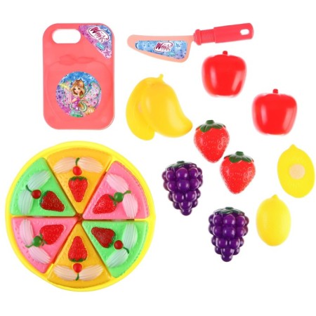 Game set "tea party", winx, cake and fruit on Velcro