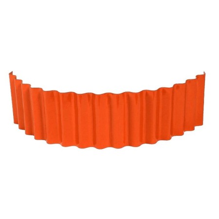 Fencing for the flowerbed, 110 × 24 cm, orange, "wave", Greengo