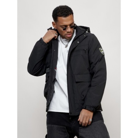 Sports male jacket, size 52, black color-10
