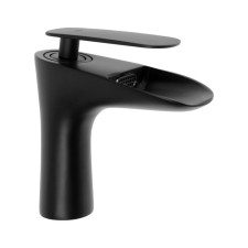 Zein Z3806 sink mixer, single -leaf, cascading spout 9.5 cm high, black