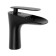 Zein Z3806 sink mixer, single -leaf, cascading spout 9.5 cm high, black