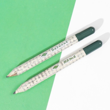 Growing gift pencils Mini "Basil + Mint" set 2 pcs.-3