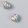 Bead for creativity Metal "Heart with hearts" silver, enamel 1.1 cm