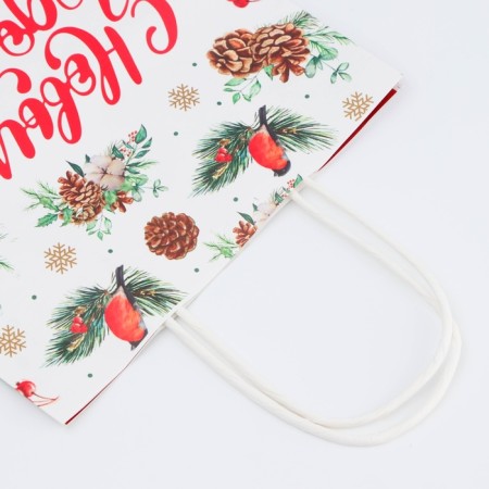 New Year. Package Paper Gift New Year craft "New Year" 27 x 21 x 11 cm.-2