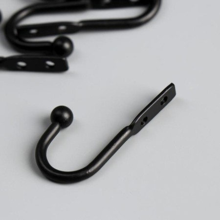 Metal hook "with a ball" black 4.9x2.5 cm-1