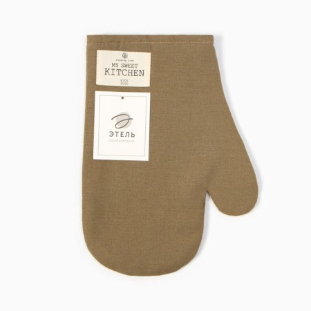 Ethel Ethel mittens, col. Olive, 20x28 cm, 70% HL, 30% linen, Vatin 250 g/m2-4