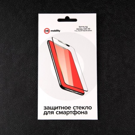 Protective glass Mobility, for Samsung Galaxy A22 4G, full glue, black-2