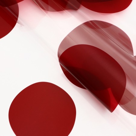 Glossy film, "large circles" red, 58 x 58 cm-1