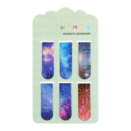 A set of magnetic bookmark for books Calligrata 6 pieces, "Universe", mix-3