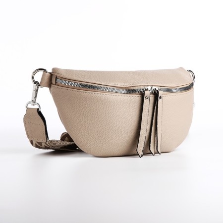 Cross-Bodi Bag on a zipper, beige color-1