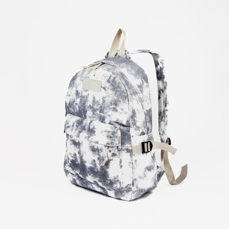 Young backpack from textiles on lightning, 3 pockets, color gray color