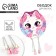 Hair rim with decorative elements "Cute", 0.8 x 13 x 24 cm