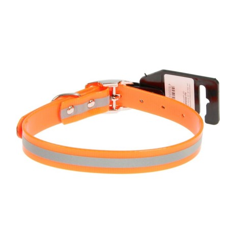 Biotan collar with a reflective strip, 30-40 x 2 cm, orange