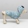 Jacket for dogs with flowers, M (DS 25 cm, Osh 26 cm, OG 37 cm), Blue