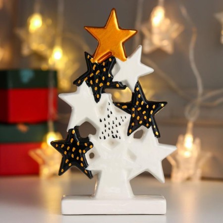 Souvenir Ceramics "Christmas tree from stars" 17x3.2x10.5 cm