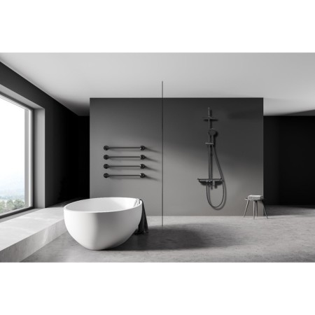 Lemark Tropic LM7012BL shower system, single -leaf, tropical shower, watering can, black-2