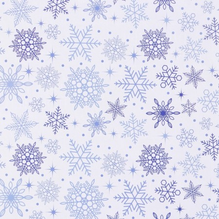 Paper packing glossy bilateral “snowflakes”, 50 x 70 cm, new year-3