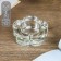 Glass of glass per 1 candle "Flower" transparent 2.5x6.5x6.5 cm