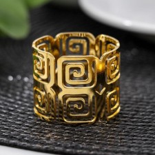 Ring for the Greek napkin, 4 × 3.5 cm, gold color
