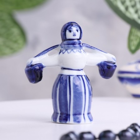 Souvenir "Woman with a rocker", 6.5 cm, gzhel