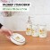 A set of accessories for the bathroom "Rose", 4 items (400 ml dispenser, soap dish, 2 glasses), white color