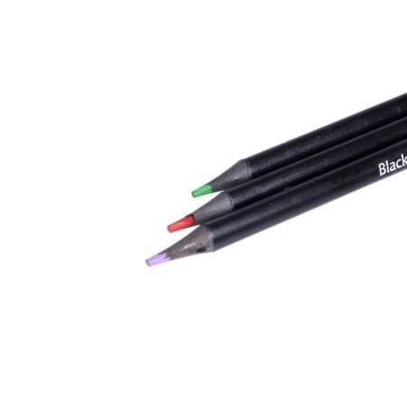 Pencils 24 colors Blackwoodcolor, plastic, three -sided, mix-2