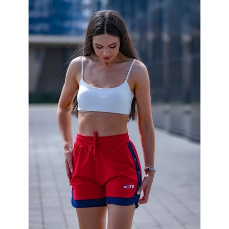 Women's shorts ise, size 48 cm, red color-5