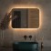 Mirror with Defesto LED lighting 21 W, 70x50 cm, sensory switch, warm white light