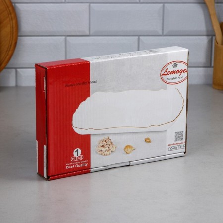 Wave plate, rectangular, 800 ml, porcelain, Iran-4
