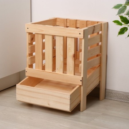 Box for vegetables, 30 × 40 × 50 cm, wooden, Greengo-5