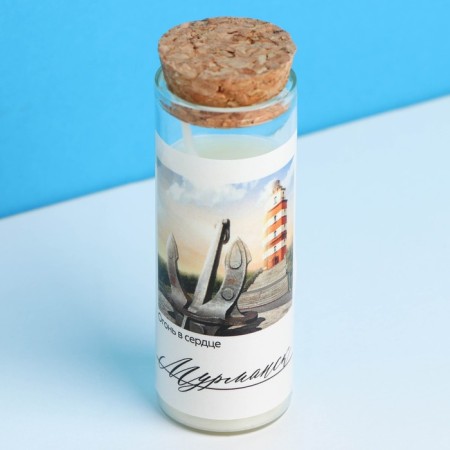 Candle in the flask "Murmansk" 8 x 3 cm-2
