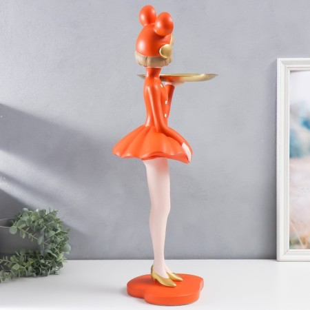 Souvenir Polystone stand "Girl Mishka's ears" Orange 69x30x25 cm-1