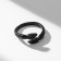 Ring "Snake meeting", black color, dimensionless