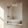 Mirror, wall -mounted, with sandblasting graphics, with a shelf, 70*52 cm