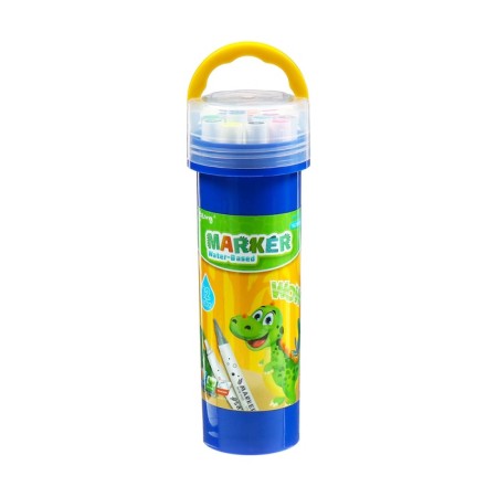 A set of markers, bilateral, cysteres/bulletvid tips, 12 colors, in a plastic tube-7